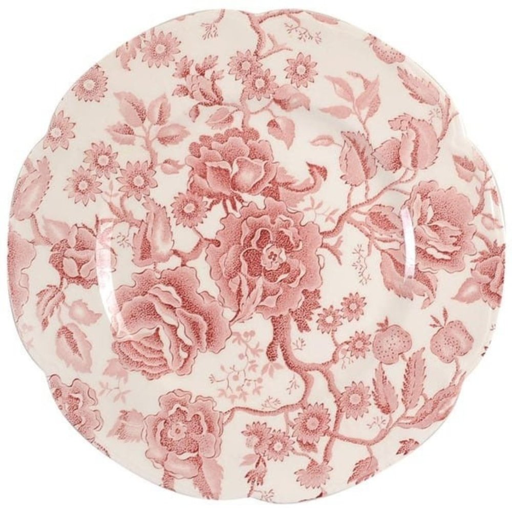 English Chippendale Red Pink by JOHNSON BROTHERS dinner plate